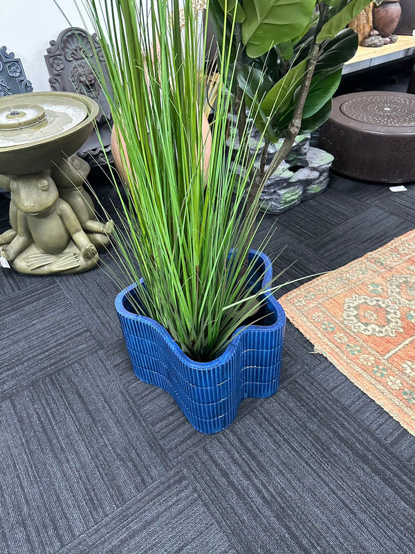Azzuro Italian Blue Ceramic Look Design MGO Planter