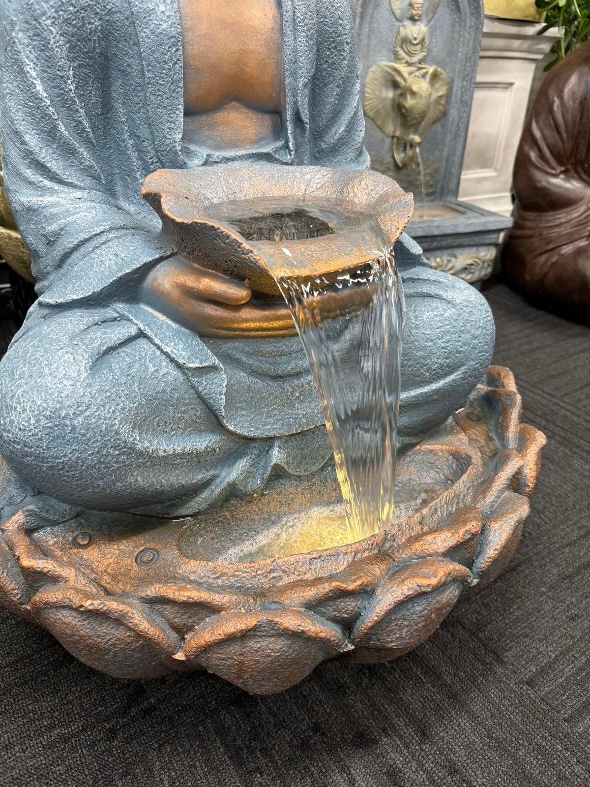 Sublimo Masterpiece Buddha Water Feature with Great Water Sound & Colour Fountain