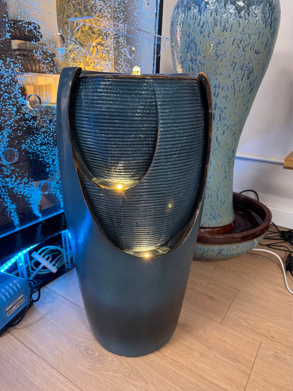 COTE D'AZUR Mediterranean Blue Ceramic Effect Water Feature
