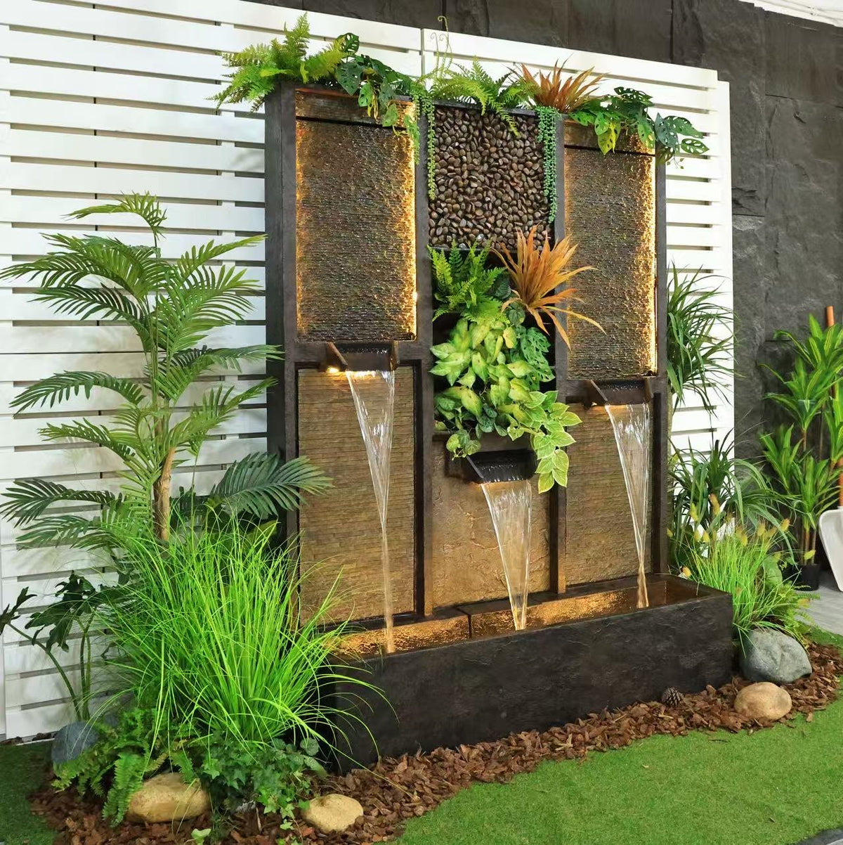 Eden Extra Large Natural Wall Water Feature with Plants 15 August 2026
