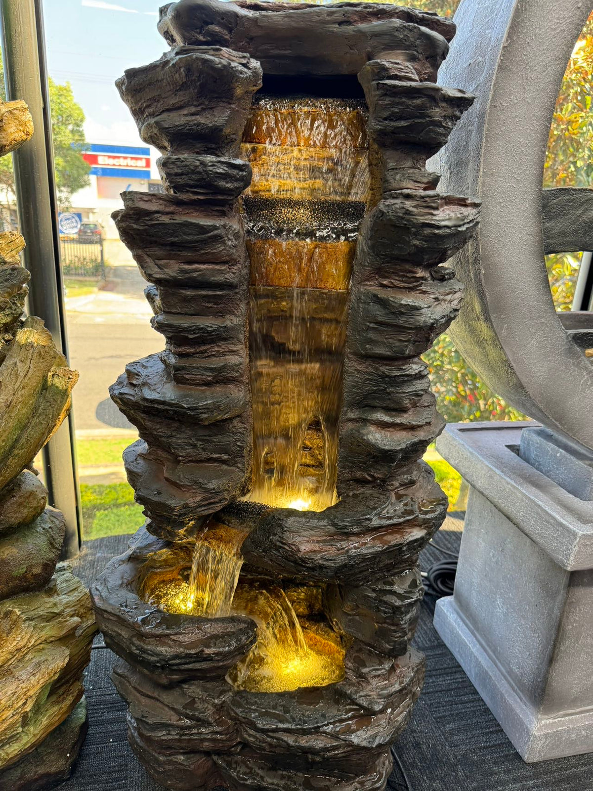 Rapid Falls Driftwood Fountain Volcanic Rocks