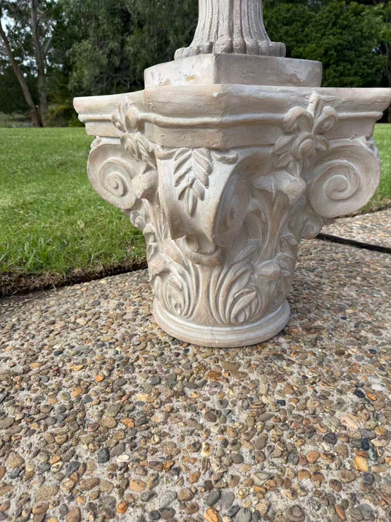 Zocalo Roman Design White Plinth Gold Accents