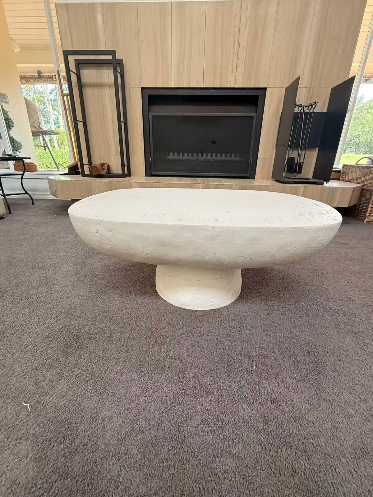 Mesa MGO centre table in rustic white
