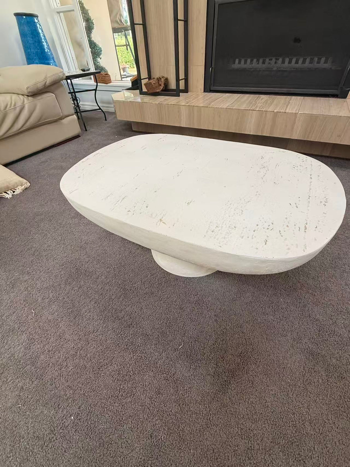 Mesa MGO centre table in rustic white