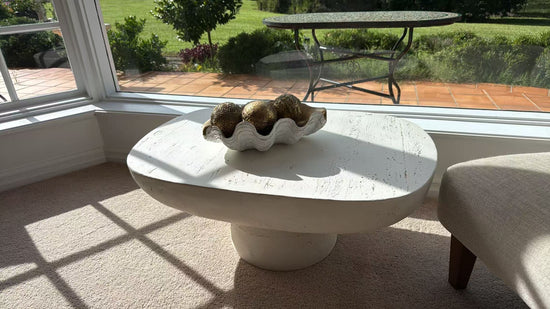 Mesa MGO centre table in rustic white