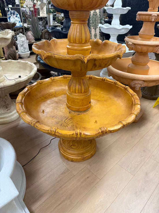 Mijas tall 5 tiers terracotta stone colour garden fountain