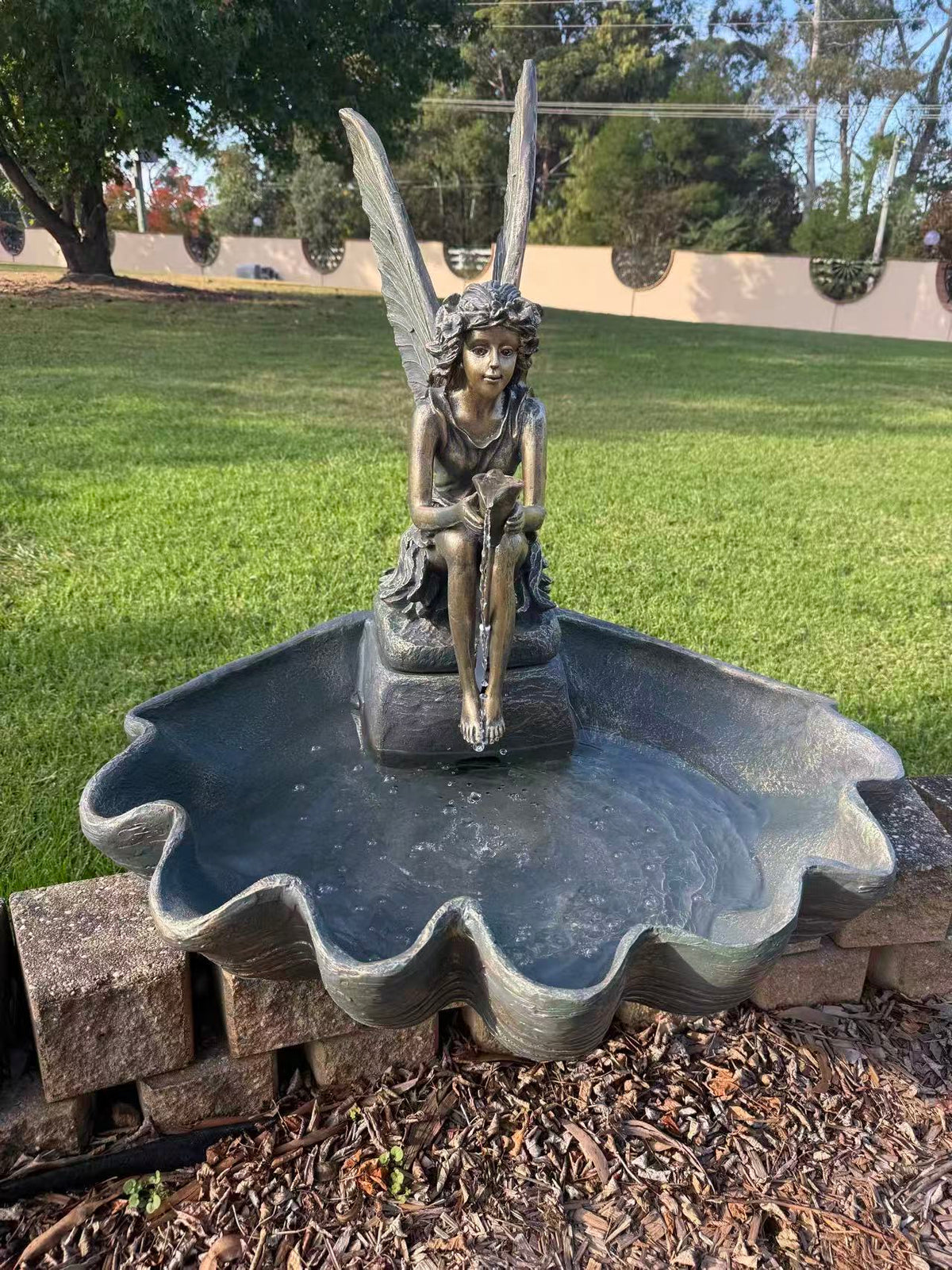 Fairy in a Shell Water Feature