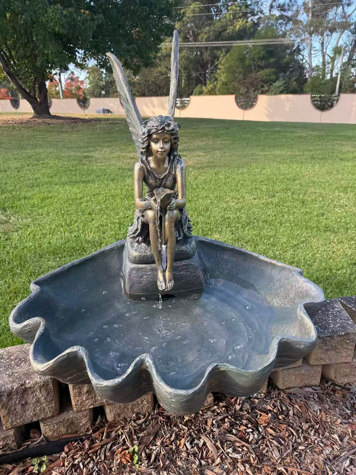 Fairy in a Shell Water Feature