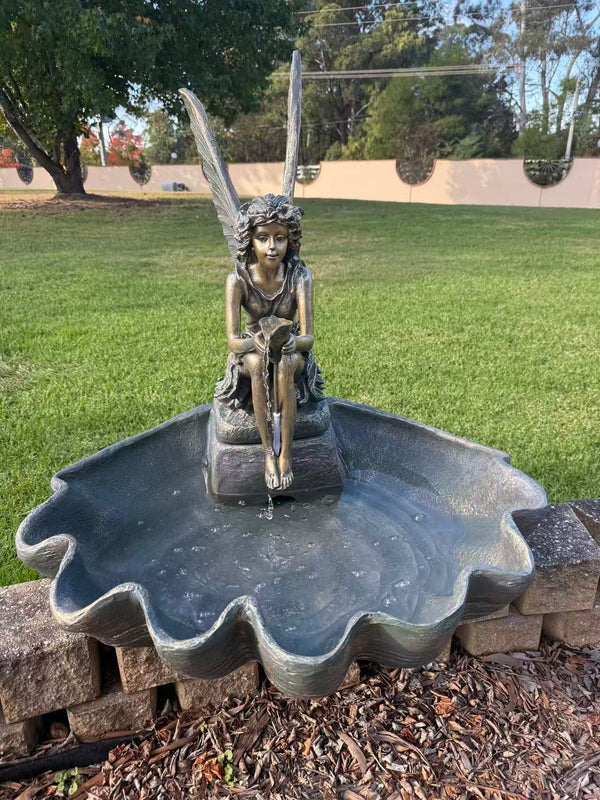 Fairy in a Shell Water Feature
