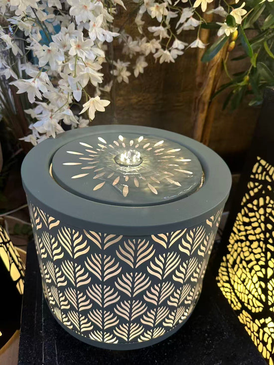 Ecuador Metal Outdoor & Indoor Water Feature with Lights and Electric Pump