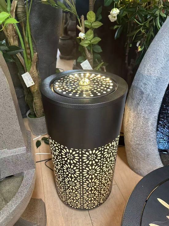 Peru Metal Outdoor & Indoor Water Feature with Lights and Electric Pump