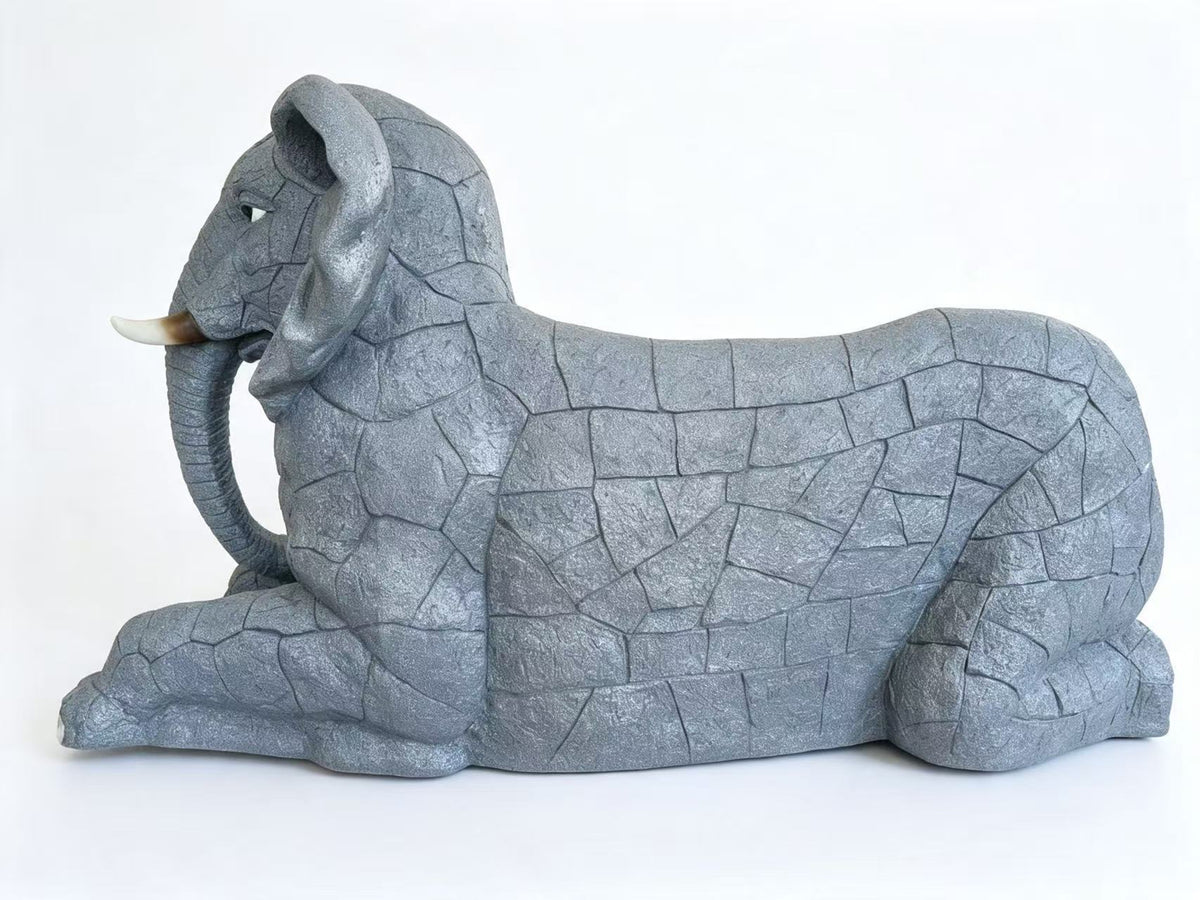 Tranquillo Elephant-Shaped Garden Park Bench – Life-Size Statement Piece