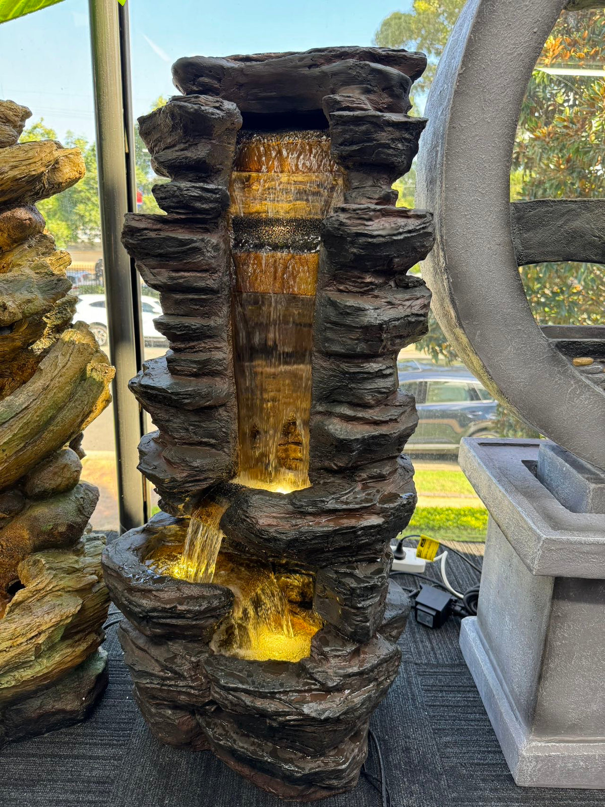 Rapid Falls Driftwood Fountain Volcanic Rocks