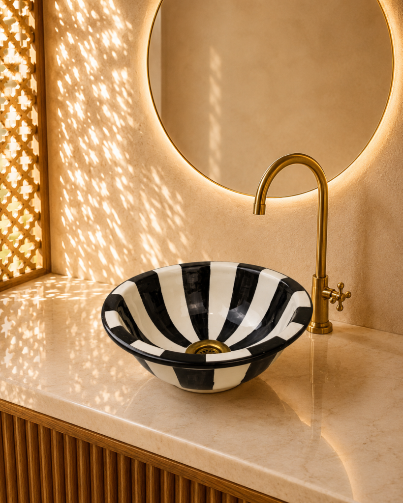 Fès Rayon Hand-Painted Ceramic Basin