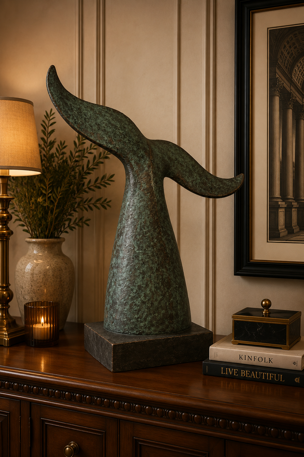 Whale Tail Decor Ornament