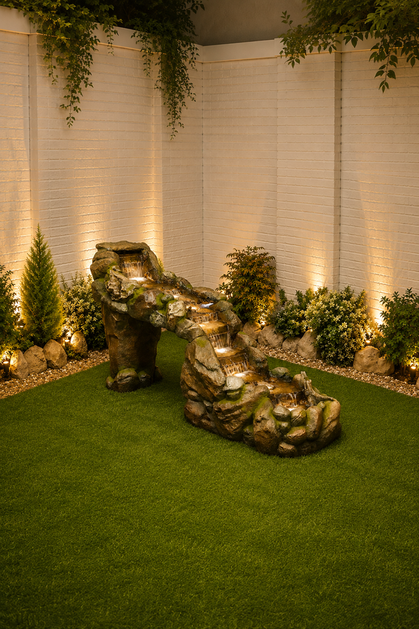 Amazonia Rock River Fountain - Large Water Feature 200cm | Electric Pump Included