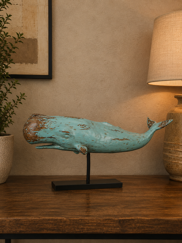 BALLENA Aqua Sperm Whale on Stand Large Size
