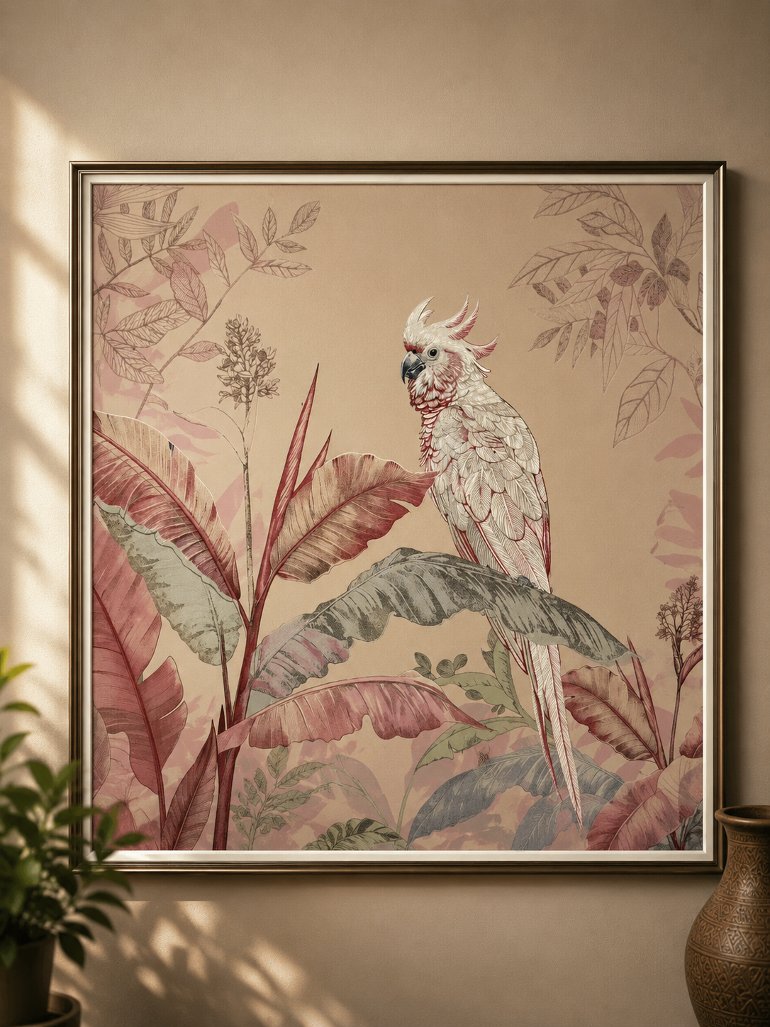 Unique Cockatoo Printed Canvass Tapestry Texture Wall Art Marvel Collection March 2025