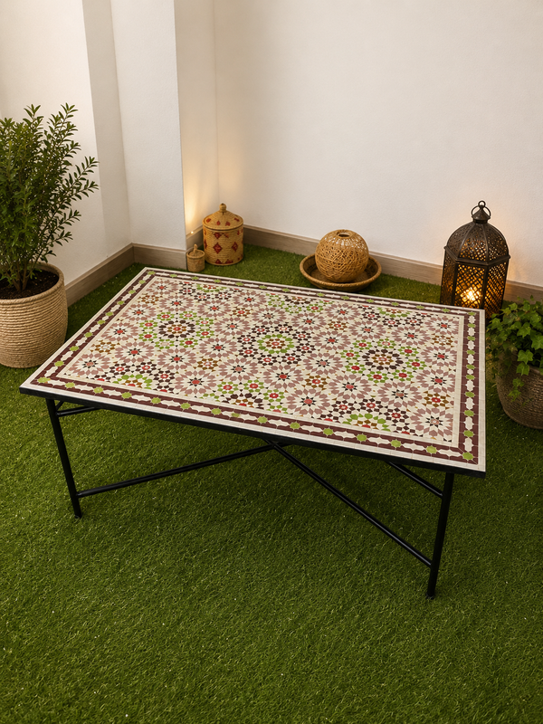 Amazing mosaic Table Moroccan for outdoor & indoor, pink mosaic Table 100% handcrafted, included shipping