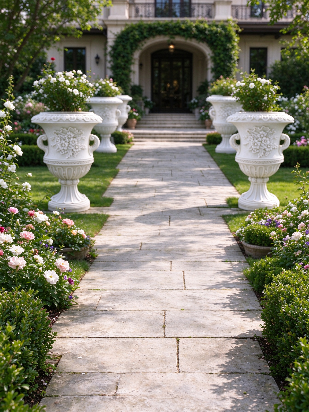 Ramo Floral Urn Planter in White
