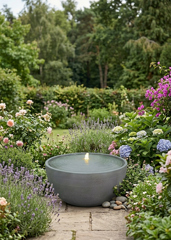 Glorenza Round Solar Fountain