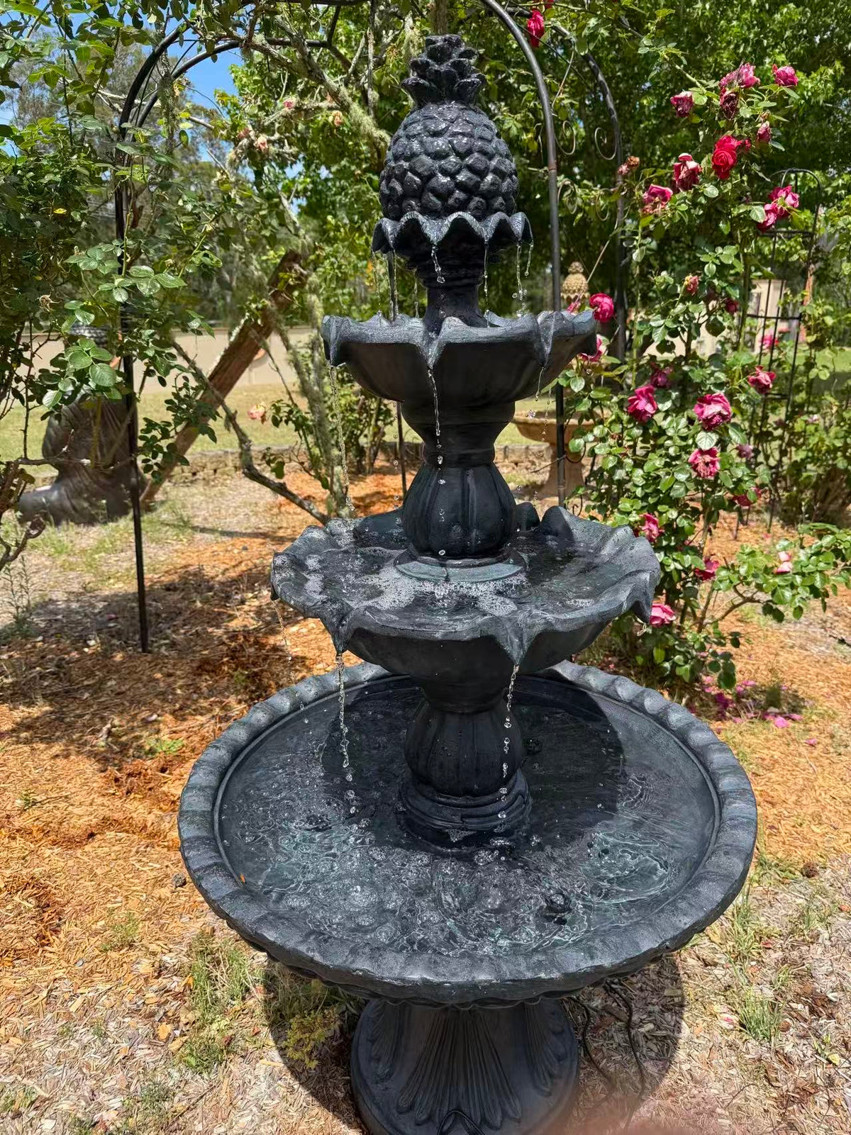 Lombardia 3-Tier Solar or Electric Water Fountain