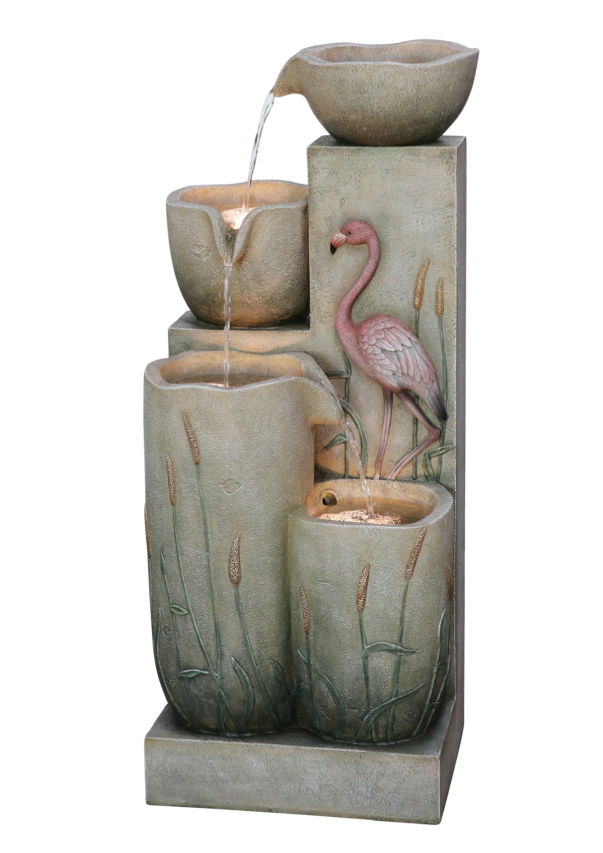 Nerja Flamingo Bird Multi Drop Water Feature