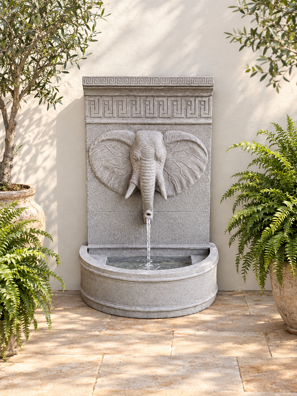 Annibale – Elephant Head Wall Fountain | Fibre Cement | Pump & Lights Included ETA 13 Nov 2026 Sydney