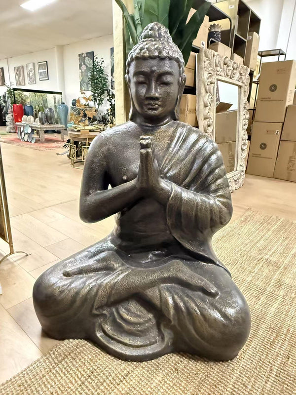 Joy Buddha Statue Black Gold Cement Fibre ETA July 2026