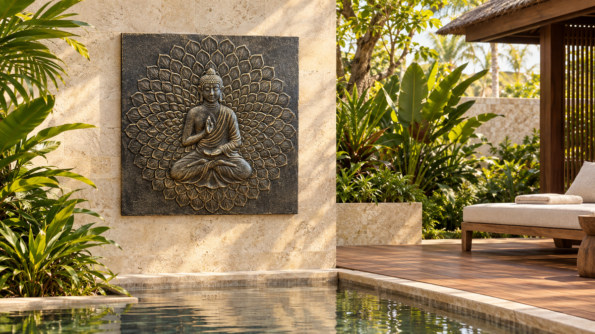 Padma – Lotus Buddha Wall Art | Fibre Cement | Outdoor