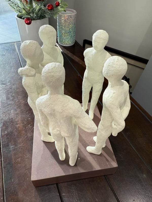 Atestada Circle Of Friends White Colour Clay Artisan Finish
