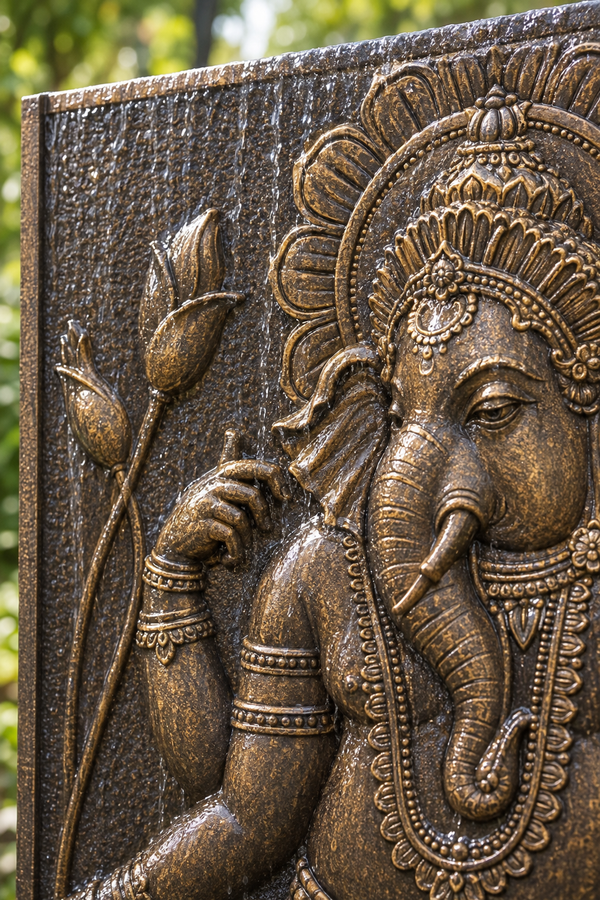 Ganapati – Extra Large Lord Ganesh Water Wall | 2m x 2m