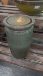 Aracena Glazed Ceramic Water Feature in Shades Green & Earthy Colours