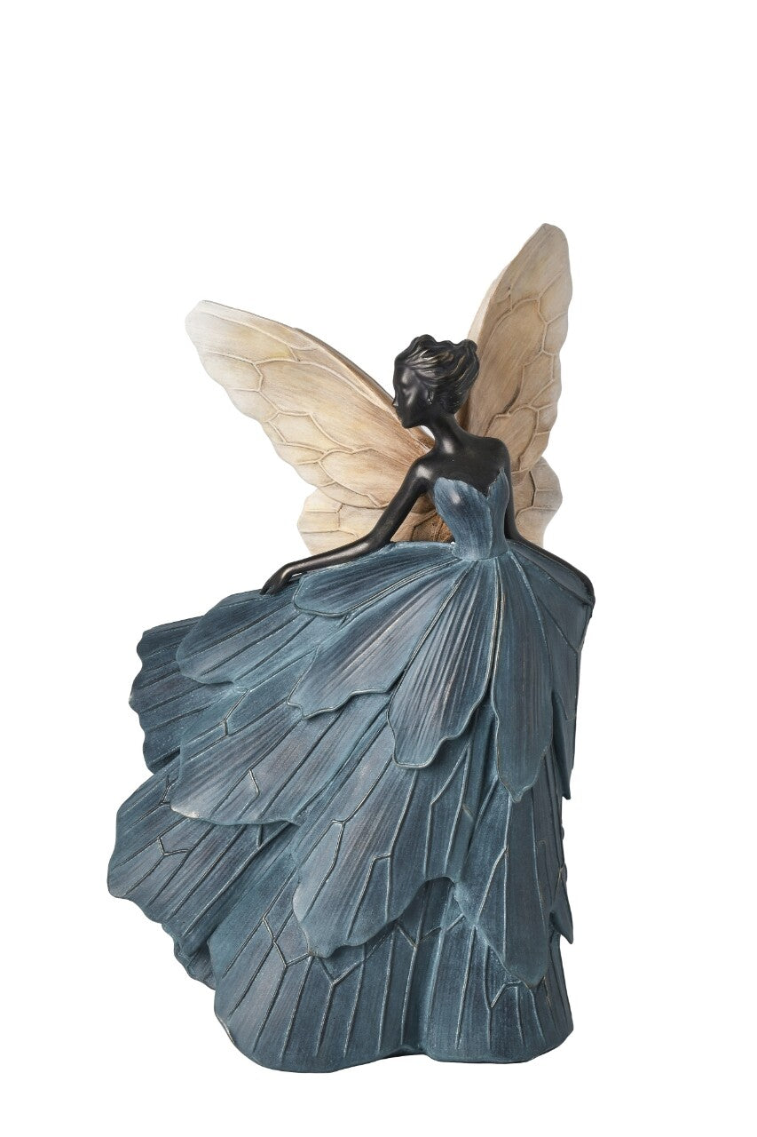 Teresa resin garden fairy statue studio photo on white background