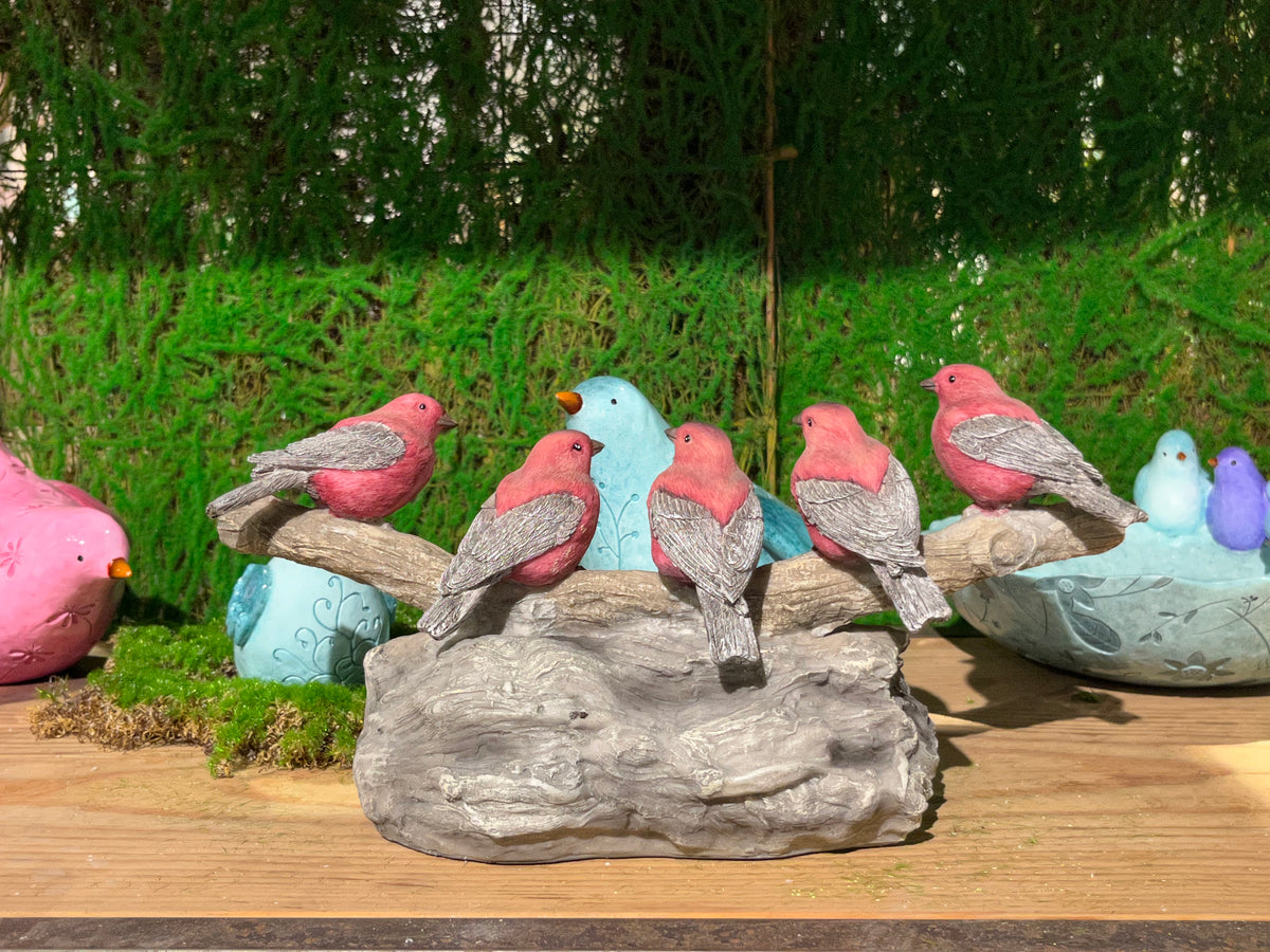 Rebano Birds on Log beautiful Colours