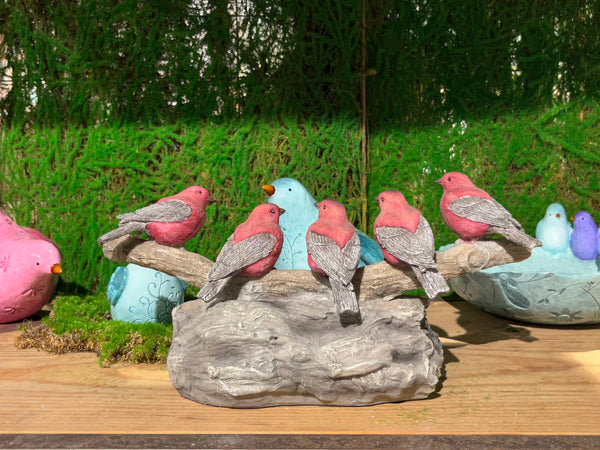 Rebano Birds on Log beautiful Colours