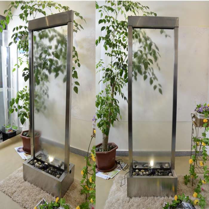 Carthage Glass Stainless Steel Fountain