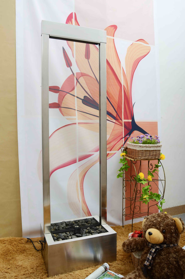 Carthage Glass Stainless Steel Fountain