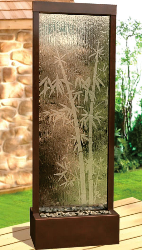 Boa Vista Bamboo Glass Stainless Steel Fountain