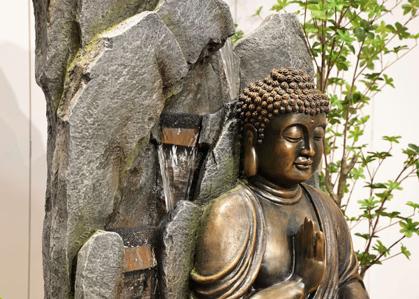 Soul Masterpiece Buddha Water Feature with Rain Effect