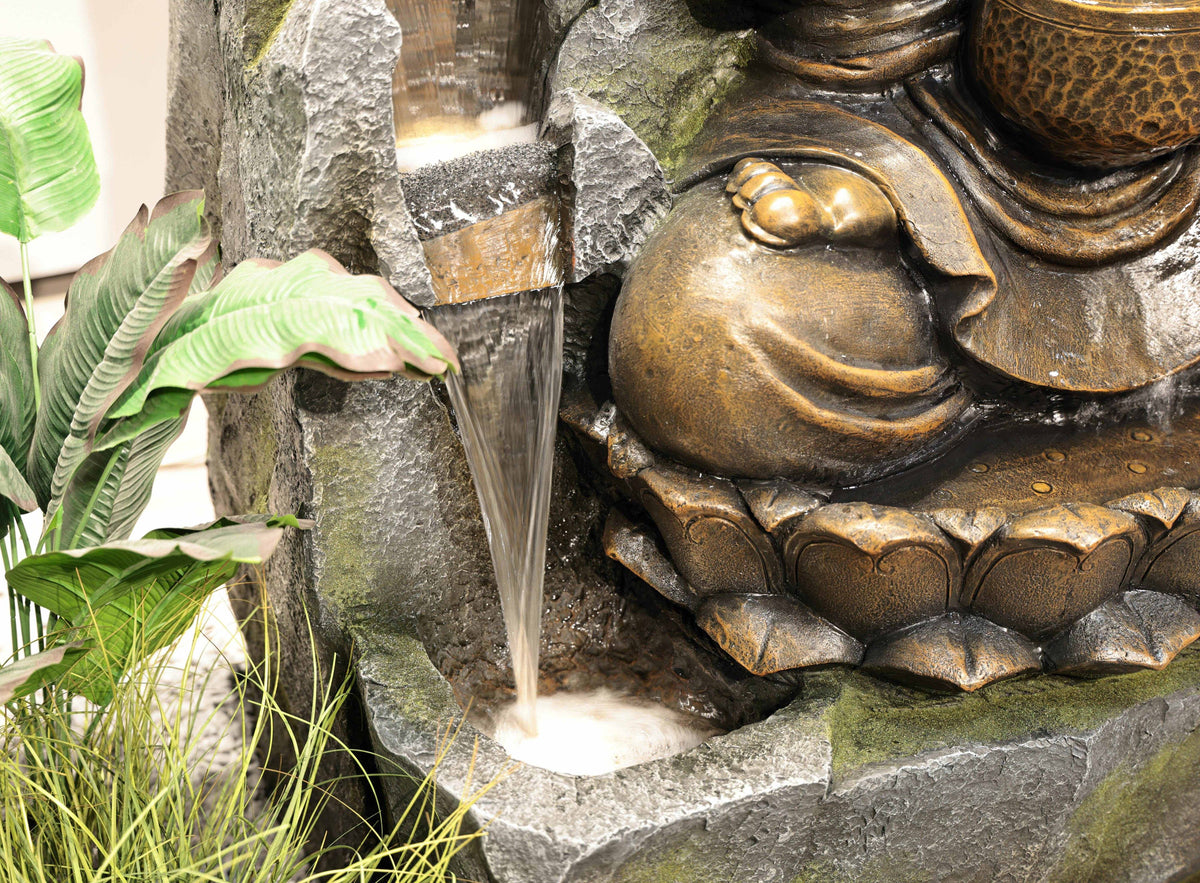 Soul Masterpiece Buddha Water Feature with Rain Effect