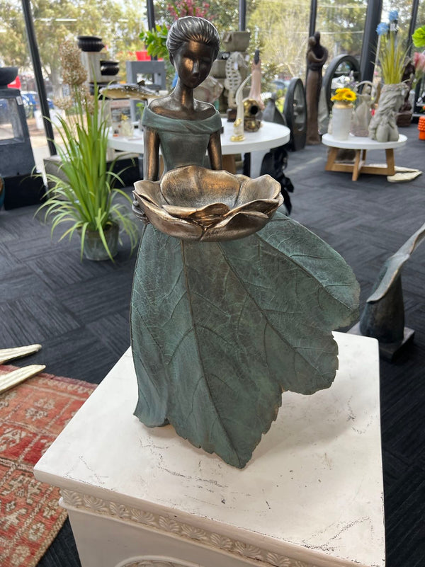 Sabrina Elegant Lady in Bronze with Blue Leaves Dress New Collection
