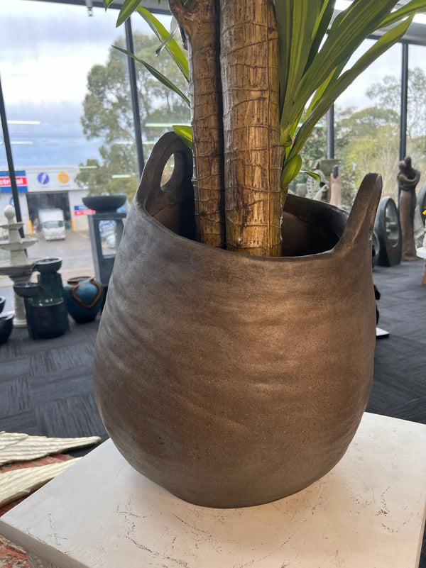 Sahara Basket Planter Outdoor Stone Designer