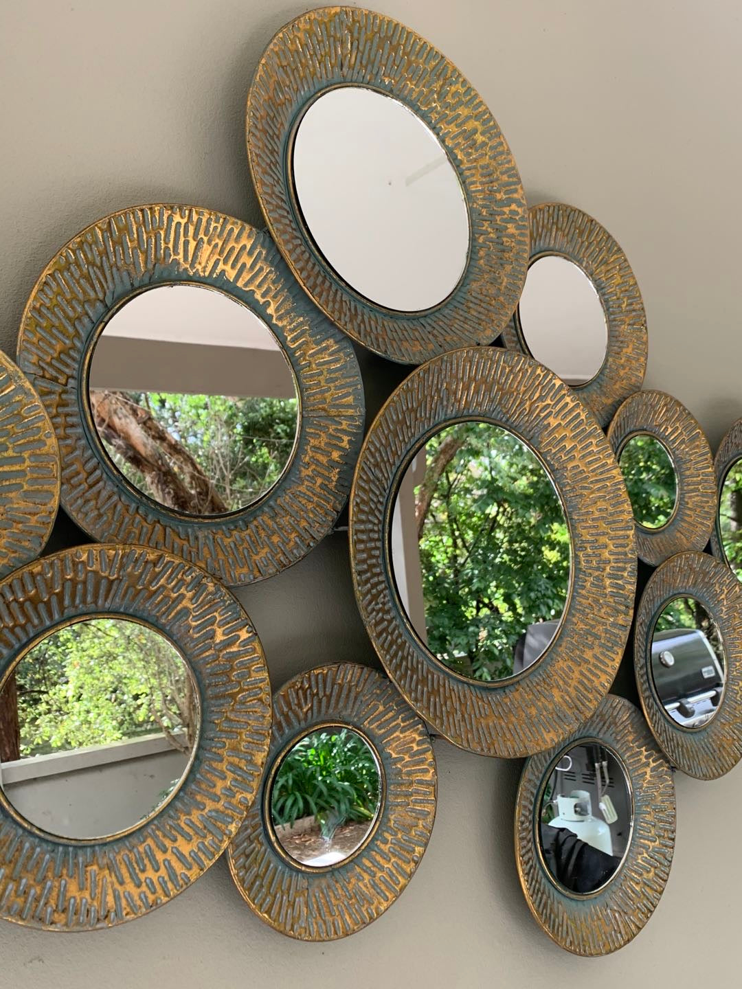 Mimosa Mirror Metal Wall Art