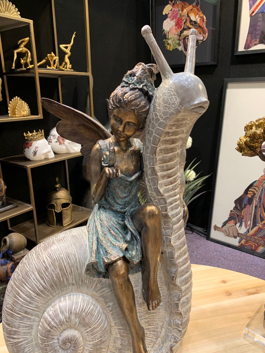 Fairy on Snail Decor Ornament