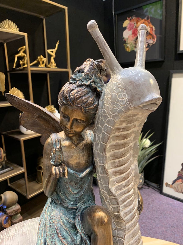 Fairy on Snail Decor Ornament