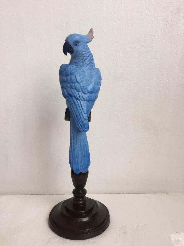 Exotic Light Blue Bird Parrot on Perch