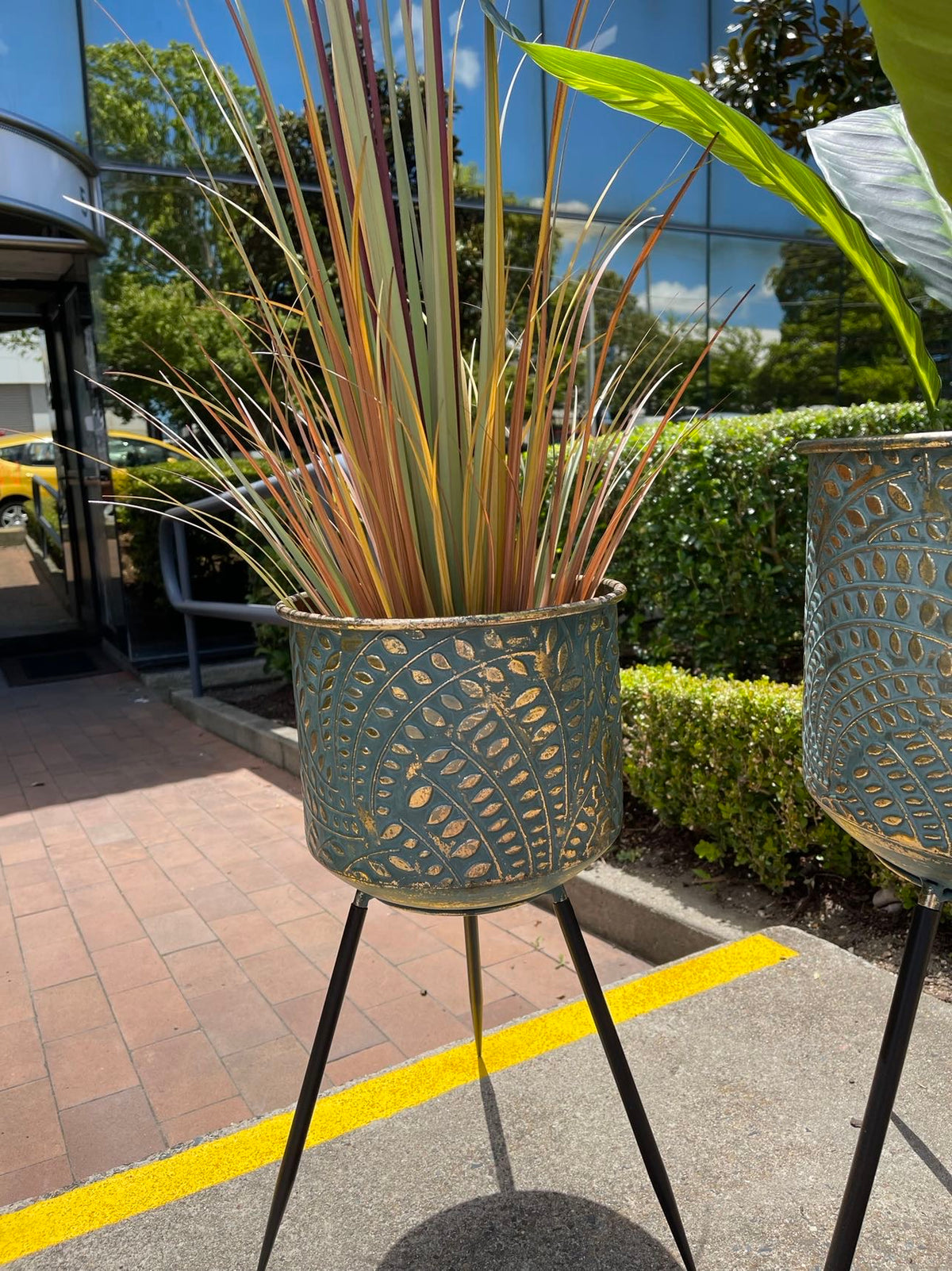 Metal Planters Pair Andalusian Design NEW Summer 2021