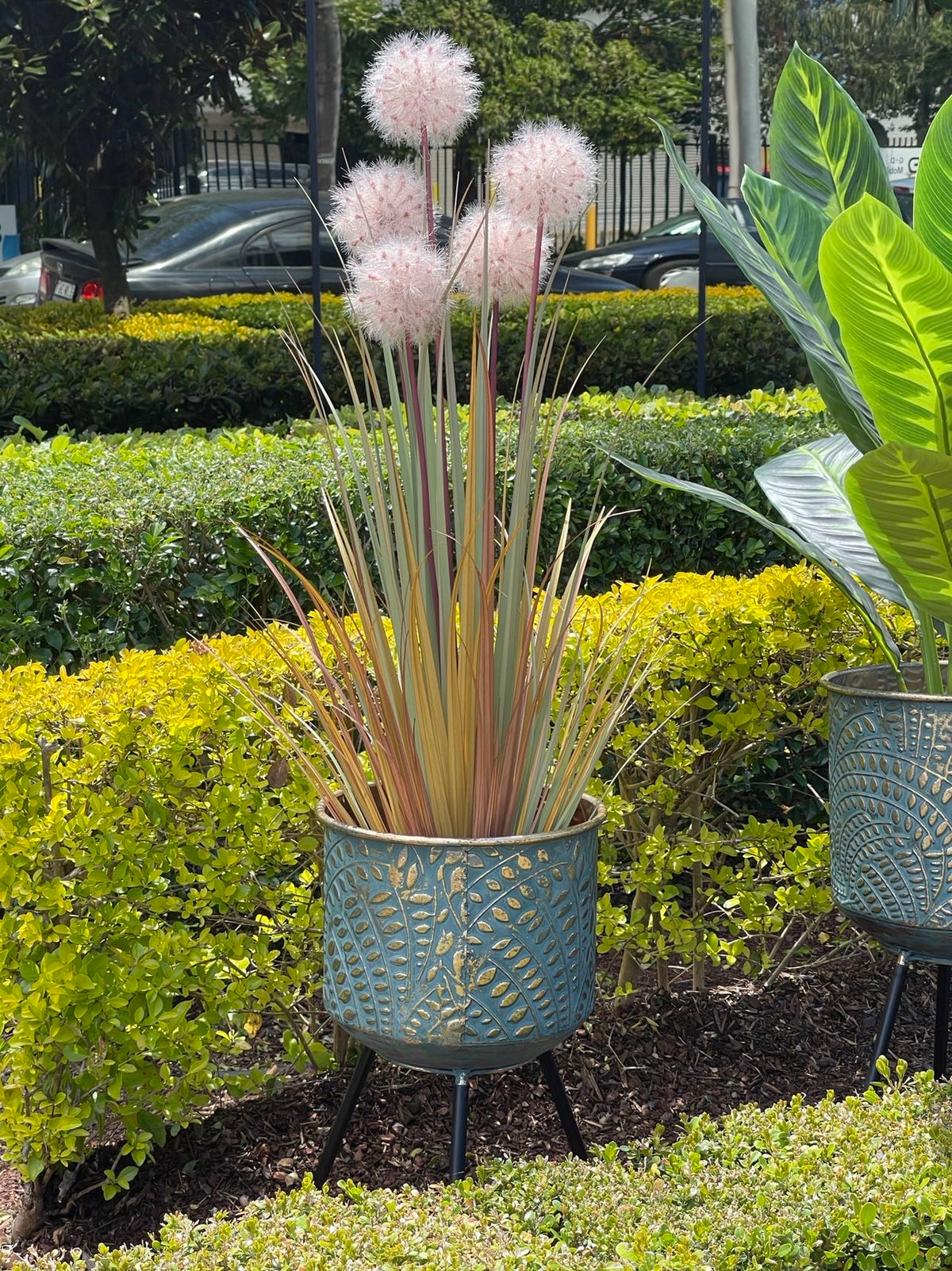 Metal Planters Pair Andalusian Design NEW Summer 2021