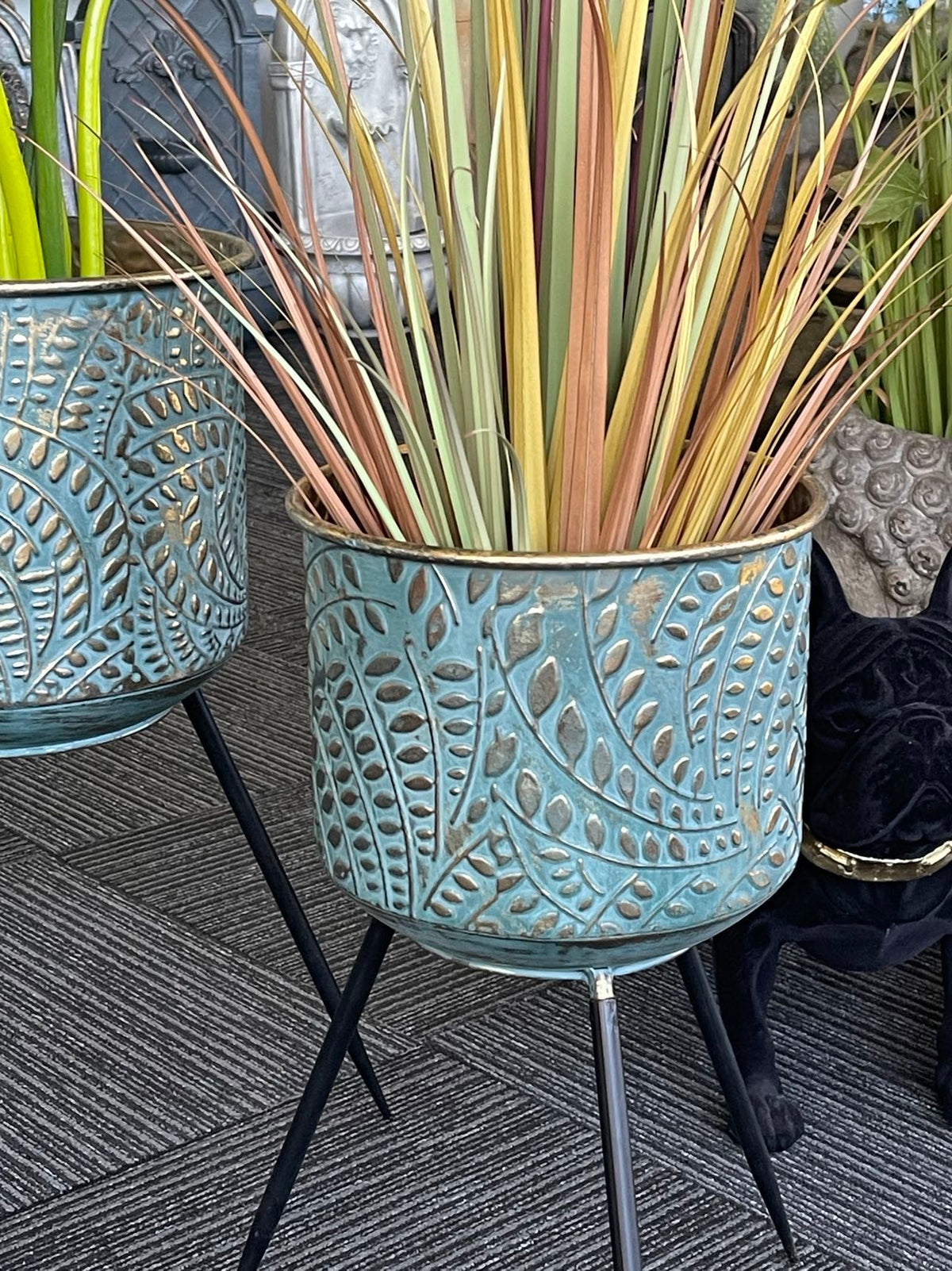 Metal Planters Pair Andalusian Design NEW Summer 2021